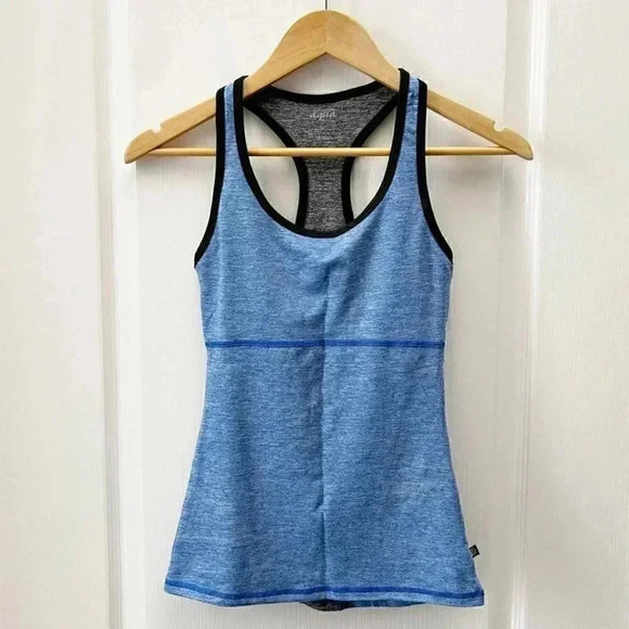 La Vie en Rose Workout Tank Top Shorts 2PC Gym Set Activewear Blue Black XS/S - Picture 4 of 15